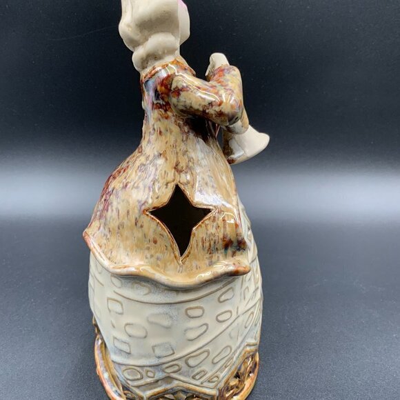 Winegar Art Pottery Angel Tea Light Playing Instrument NO Wings 9” - Picture 5 of 7